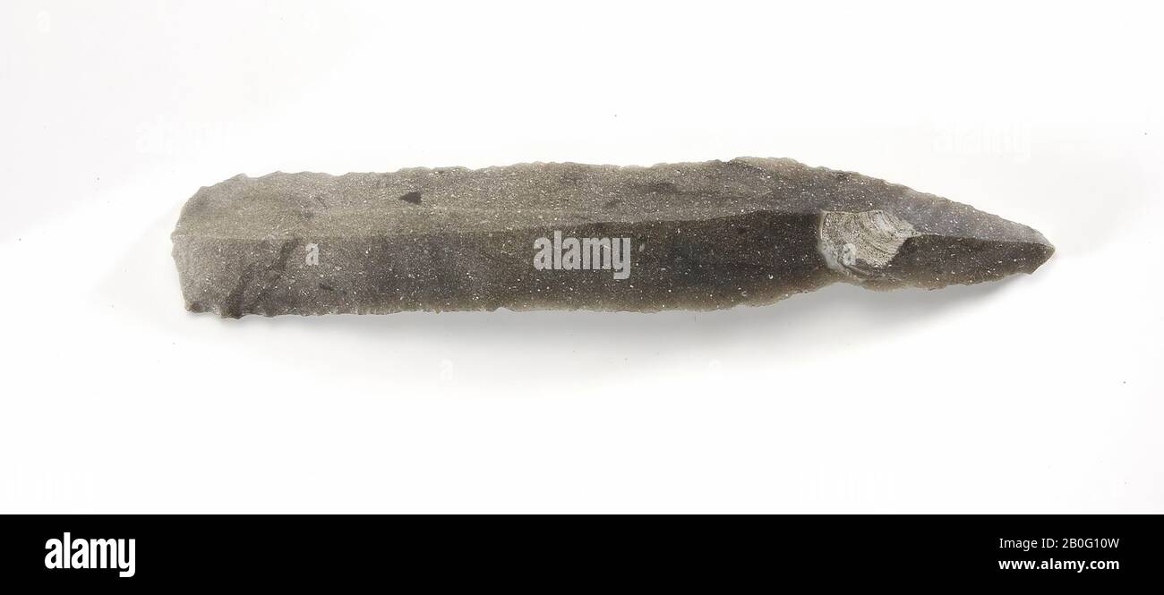 Lame Flint, lame, pierre, silex, préhistoire 4100-3500 BC, Pays-Bas, Hollande-Méridionale, Molenwaard, Molenaarsgraaf, Hazendonk Banque D'Images