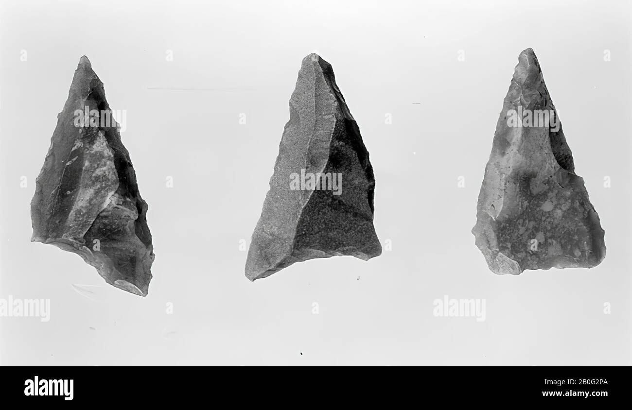 Flint Arrowhead, Arrowhead, Stone, flint, prehistory, Pays-Bas, Limbourg, Sittard-Geleen, Sittard, Stadswegske Banque D'Images