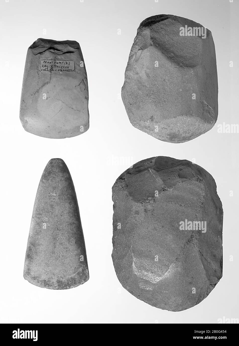 flint ax, hache, pierre, silex, 10,7 x 7,8 cm, préhistorique -4000 Banque D'Images