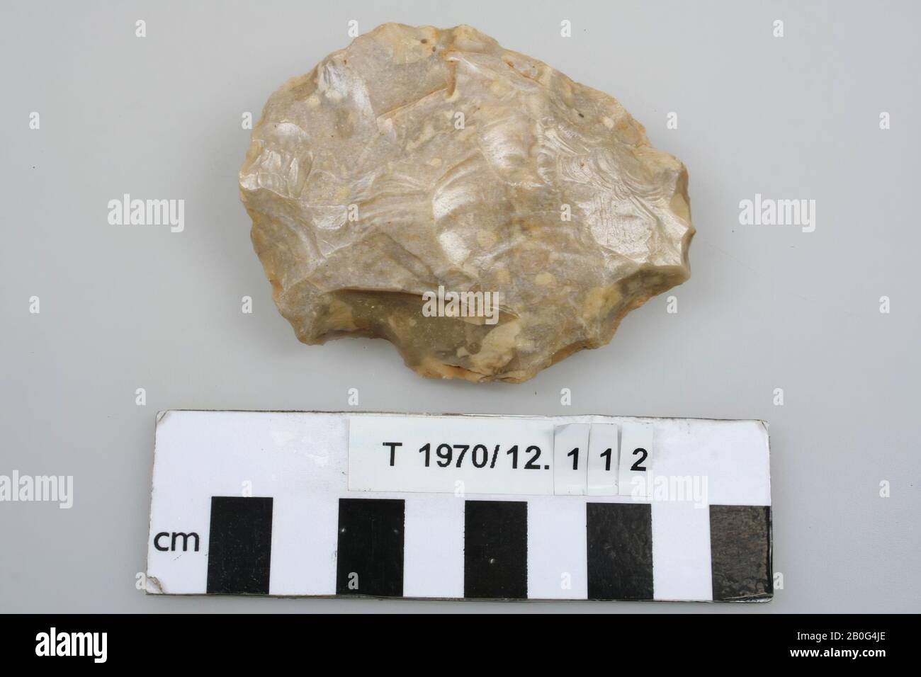 Outil Flint, outil, pierre, silex, 7,4 x 5,7 x 2 cm, préhistoire, Angleterre, inconnu, inconnu, Swanscombe Banque D'Images