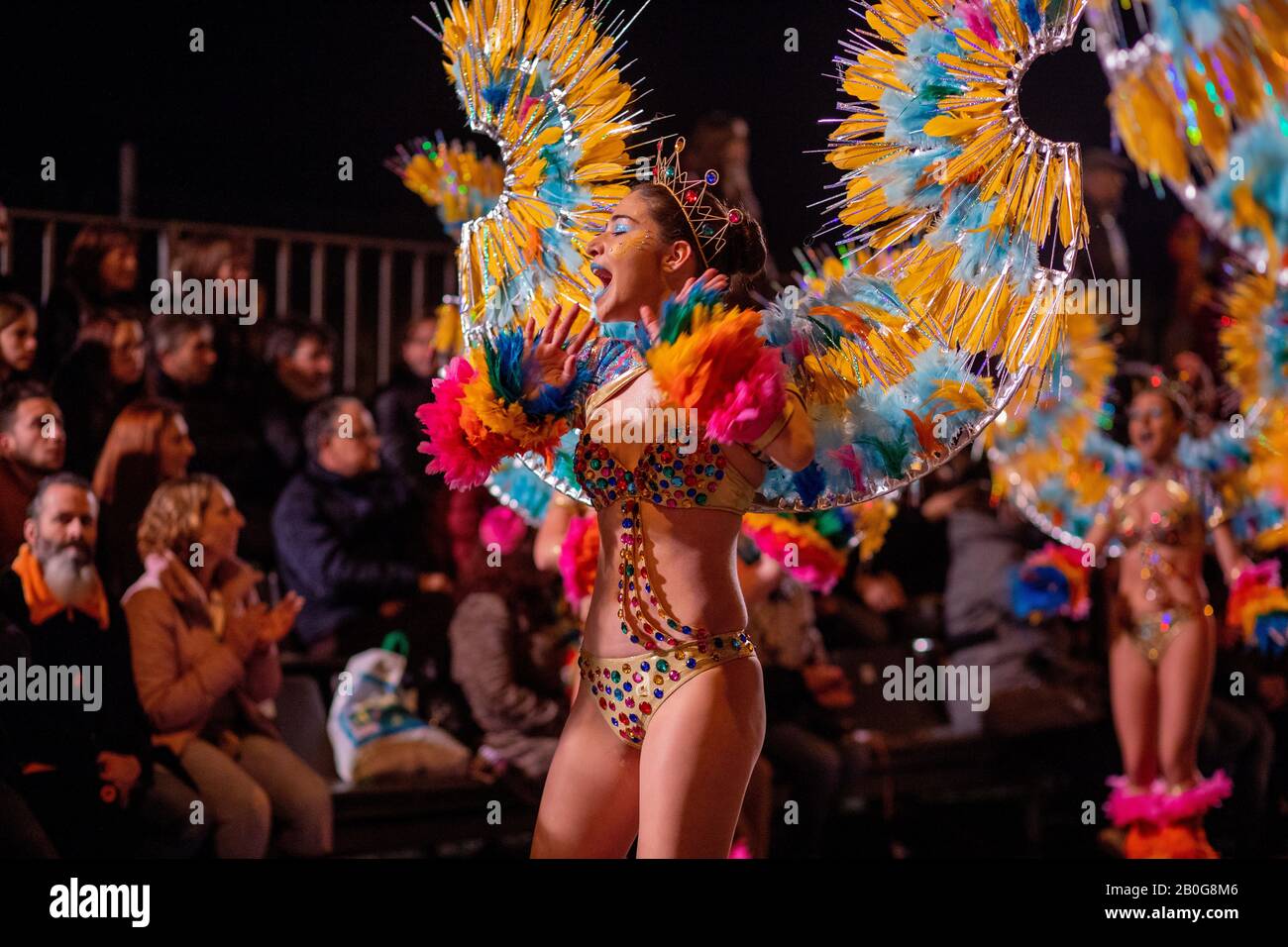 Ovar, Portugal - 3 mars: Groupe Charanguinha lors de la parade du Carnaval le 3 mars 2019 à Ovar, Portugal Banque D'Images