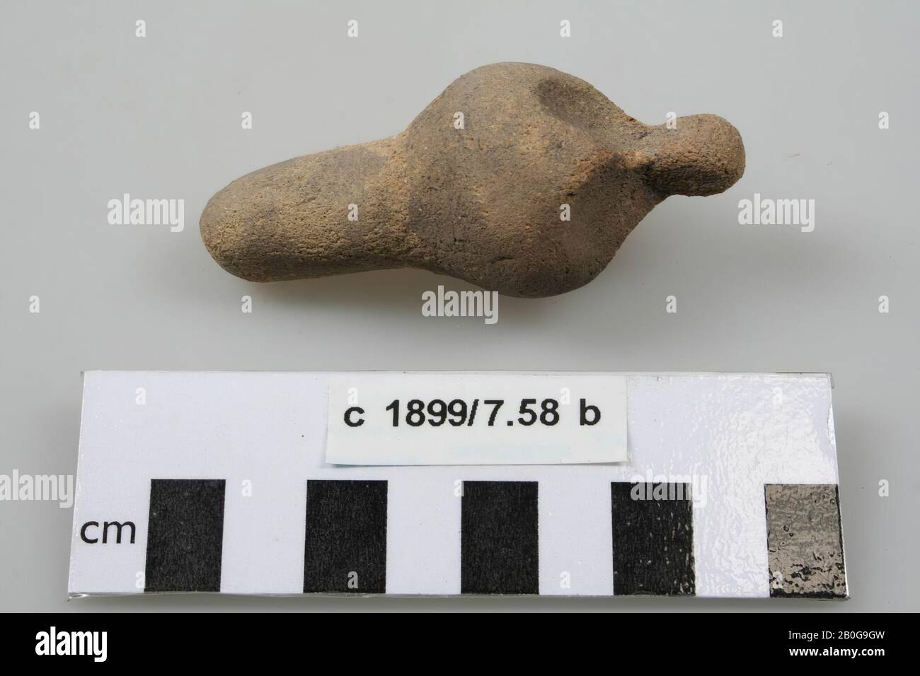 Arrêt en faïence, faux, faux, arrêt, faïence, 7,6 x 3 x 3 cm, Pays-Bas, Drenthe, Borger-Odoorn, Exloo Banque D'Images