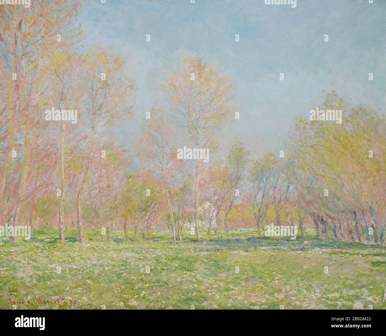 Claude Monet, Français, 1840–1926, Printemps à Giverny, 1890, huile sur toile, 25 1/2 x 31 7/8 po. (64,8 x 81 cm Banque D'Images