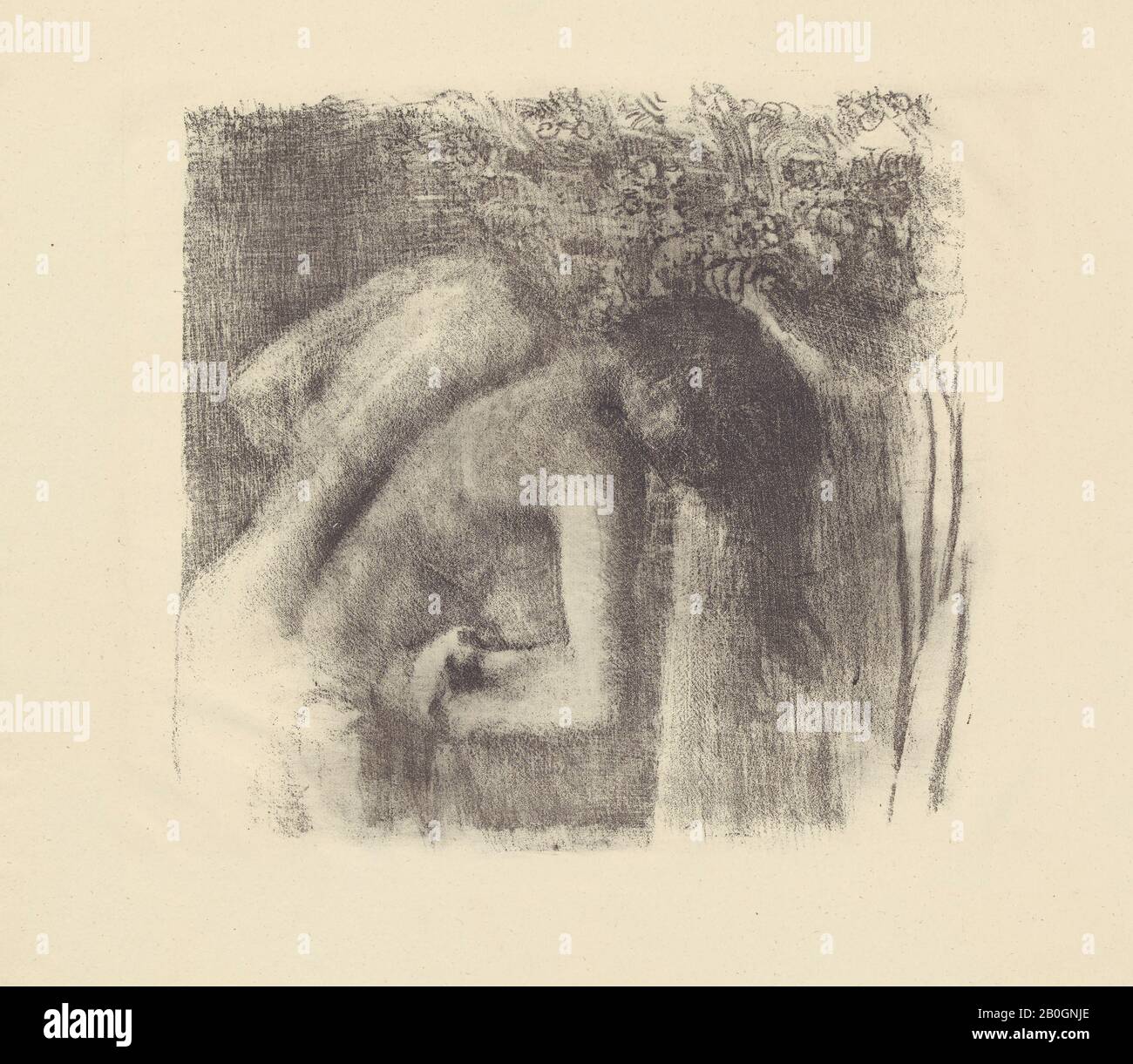 Hilaire-Germain-Edgar Degas, Français, 1834–1917, la sortie du bain : Grande planche (Après le bain—Grande plaque), c. 1891–92, Lithographe sur papier, image : 11 x 11 15/16 po. (28 x 30,4 cm Banque D'Images