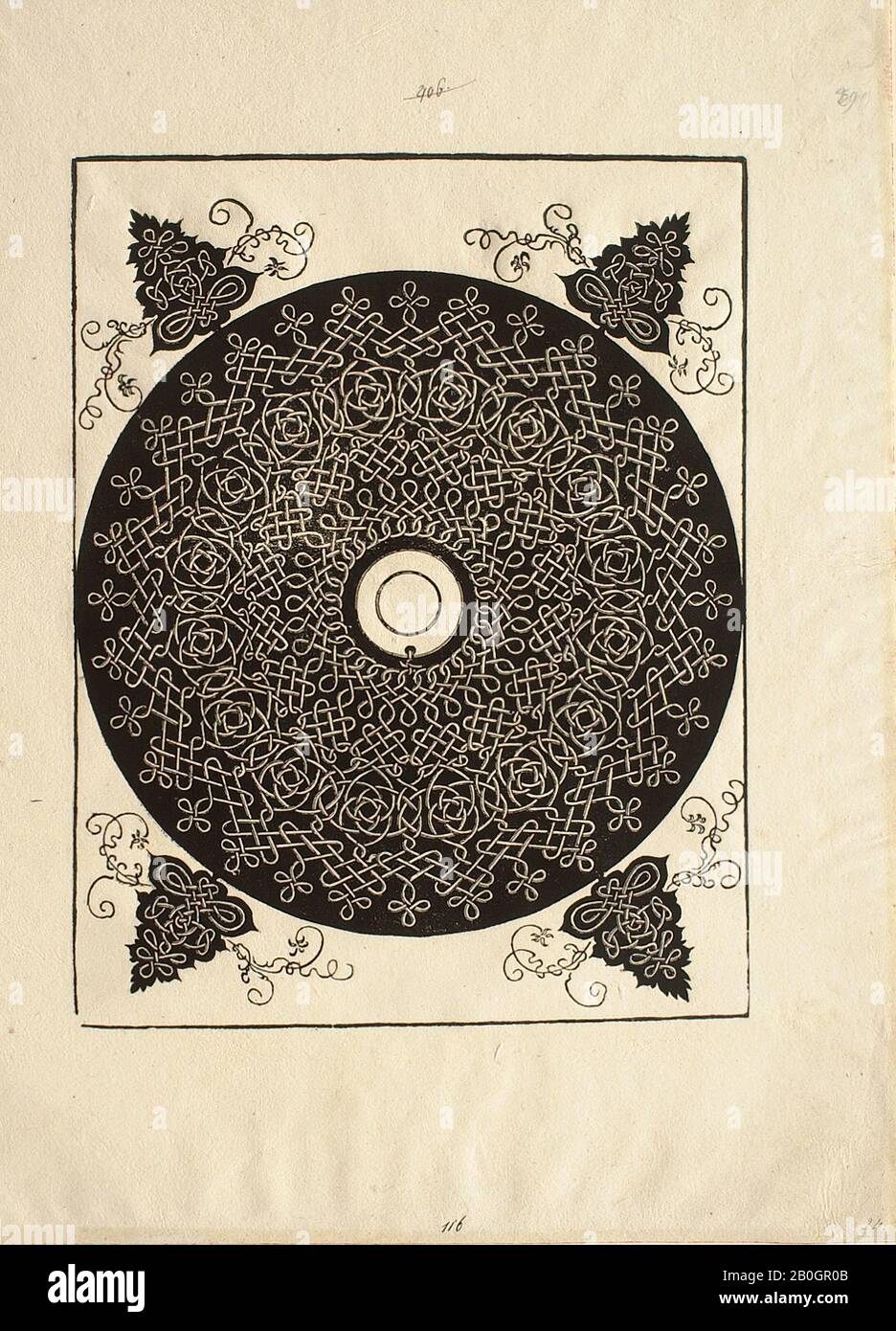 Albrecht Dürer, allemand, 1471–1528, troisième Knot, avec un cercle noir sur un médaillon blanc, c. 1506, feuille de bois sur papier, bordure : 15 7/8 x 11 1/2 po. (40,4 x 29,2 cm Banque D'Images