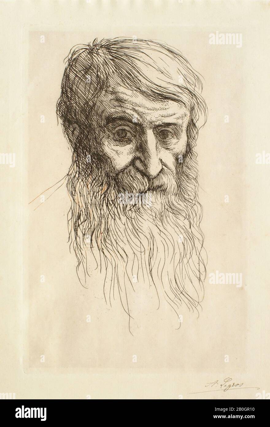 Alphonse Legros, français, 1837–1911, sir Frederick Leighton, gravure sur papier, plaque : 15 3/16 x 9 3/4 in. (38,5 x 24,8 cm Banque D'Images