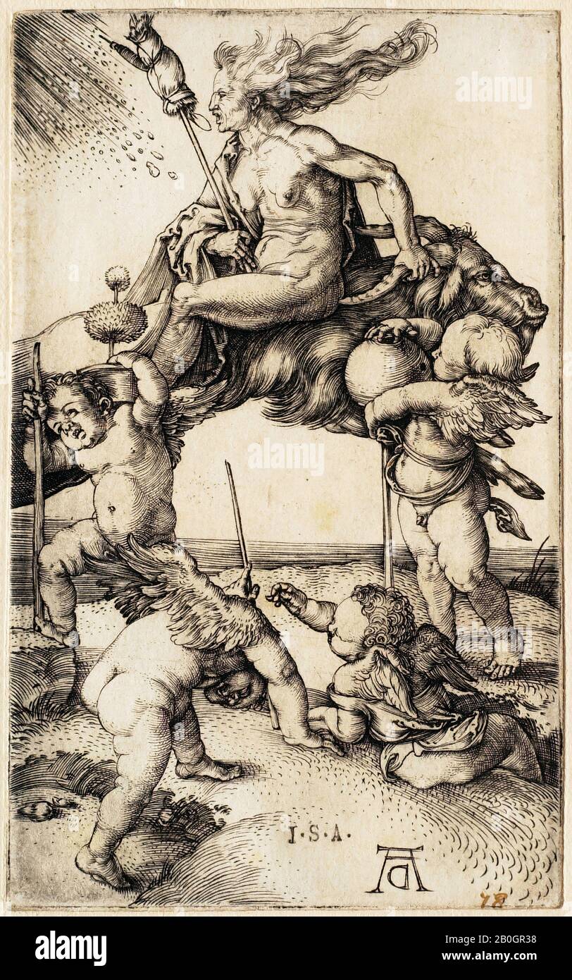 Albrecht Dürer, allemand, 1471–1528, The Witch, 1500–1501, Gravure sur papier, image : 4 1/2 x 2 13/16 po. (11,5 x 7,1 cm Banque D'Images