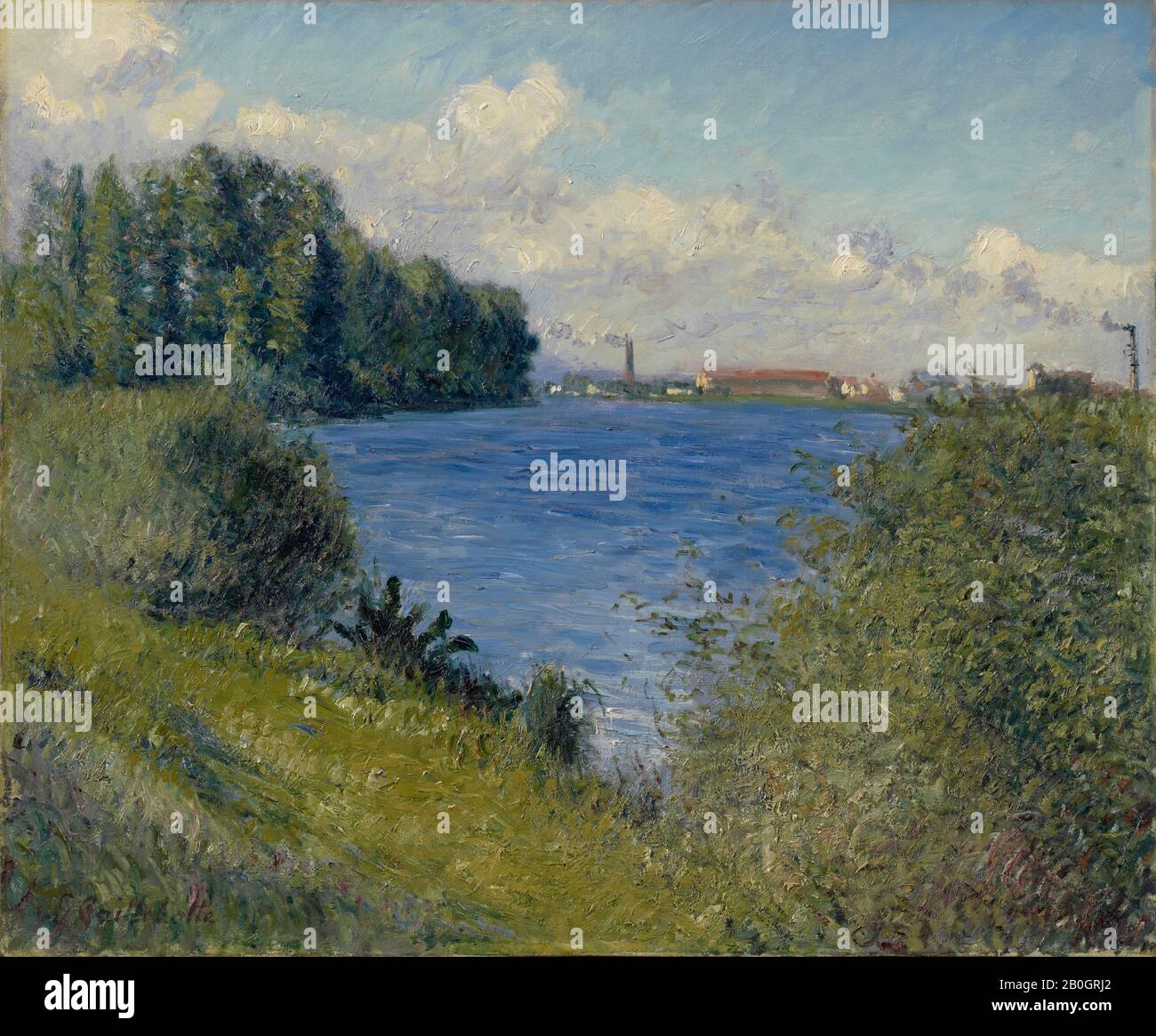 Gustave Caillebotte, Française, 1848-1894, La Seine À Argenteuil, C. 1892, huile sur toile, 21 3/8 x 25 5/8 in. (54,3 x 65,1 cm Banque D'Images