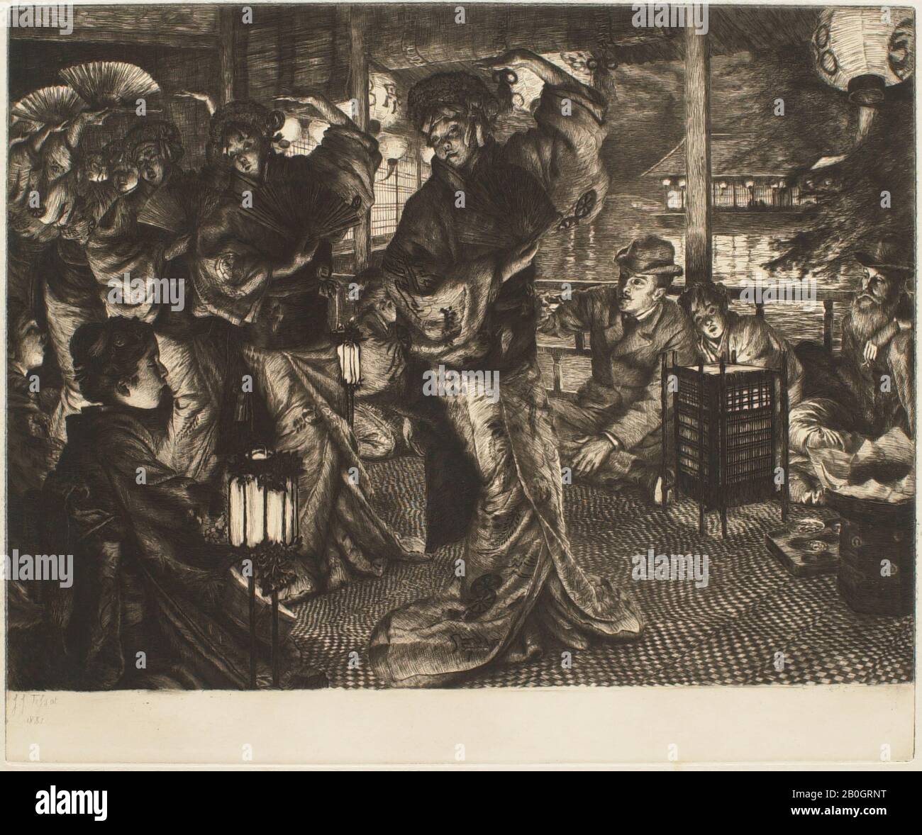 James Jacques Joseph Tissot, Français, 1836–1902, La Parabole Du Fils Prodigal Selon Saint Luc : No 2. Dans les Climats étrangers, 1881, Etching et point sec sur papier, plaque: 12 3/16 x 14 5/8 in. (30,9 x 37,1 cm Banque D'Images