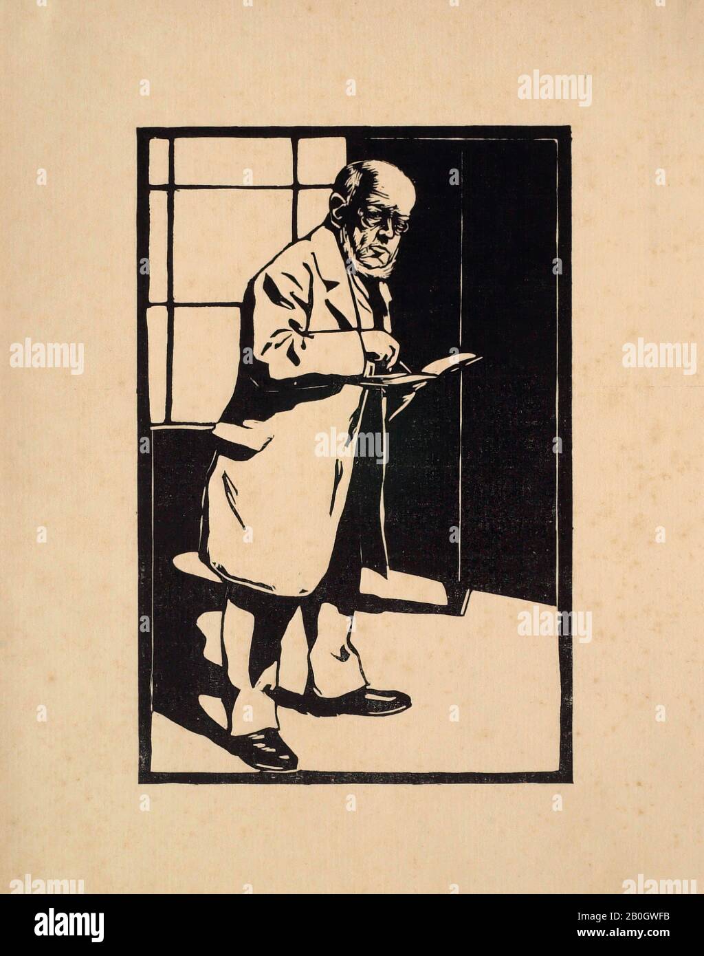 Karoly Jozsa, hongroise, 1872-1929, Adolf von Menzel, 1905, Woodscut on paper, image: 7 11/16 x 5 1/8 in. (19,6 x 13 cm Banque D'Images