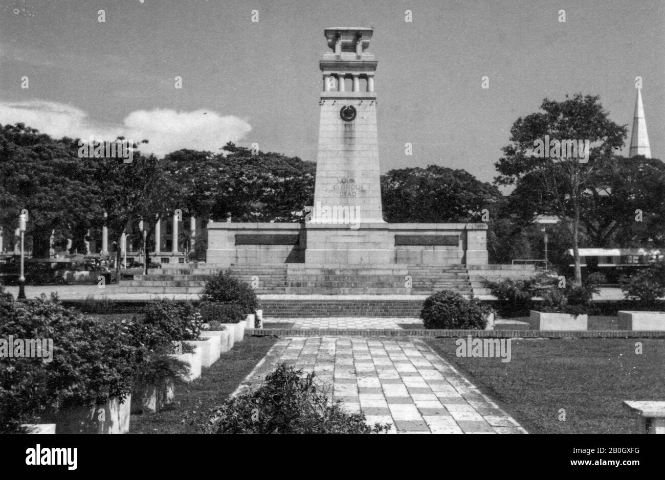 Mémorial De La Guerre, Singapour. 1958. Banque D'Images