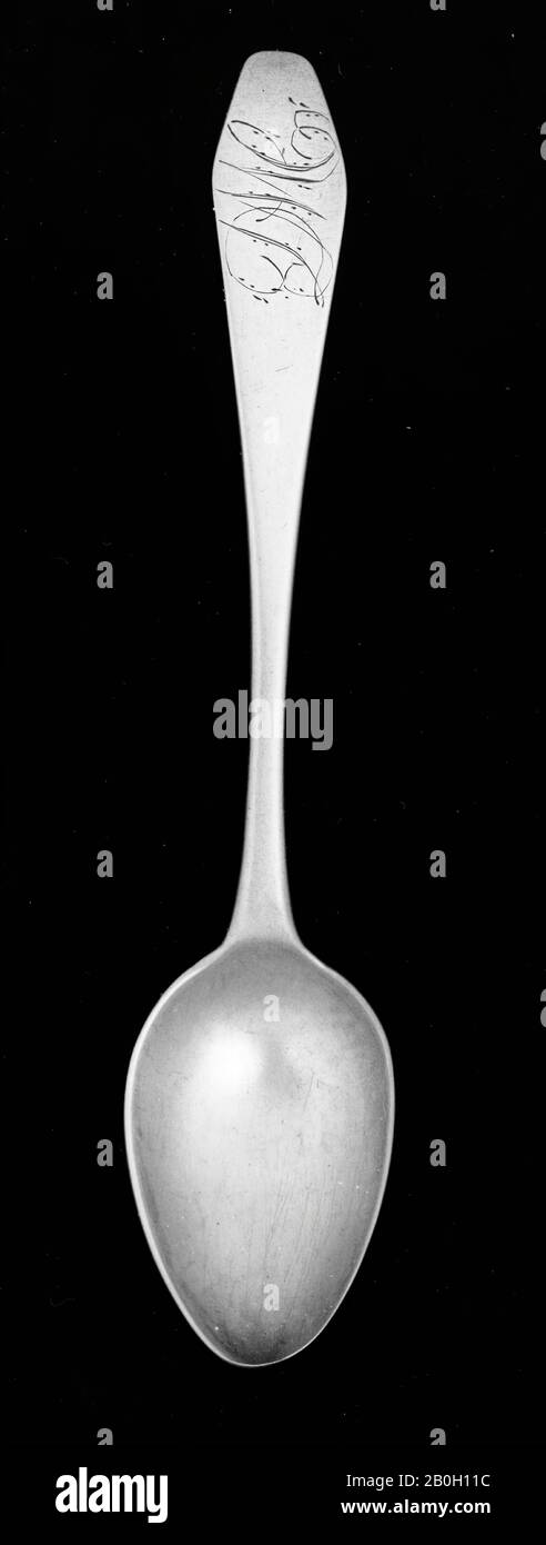 S. Coleman, américain, actif 1775–1825, Tea Spoon, c. 1800, argent, Total: 5 11/16 in. (14,4 cm Banque D'Images