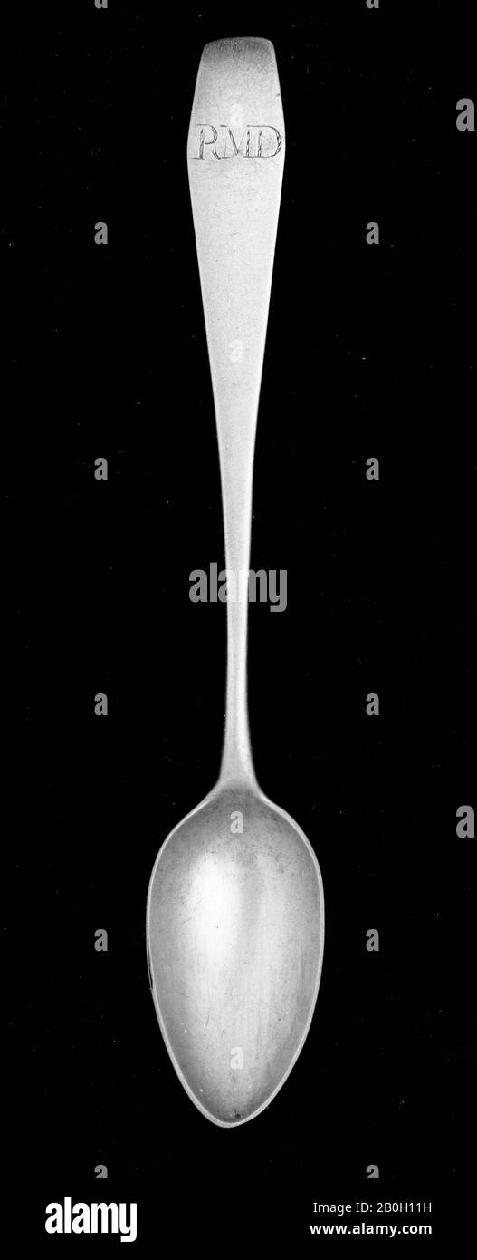 William Hamlin, américain, actif 1775–1825, thé Spoon, c. 1800, argent, Total: 5 7/16 po. (13,8 cm Banque D'Images