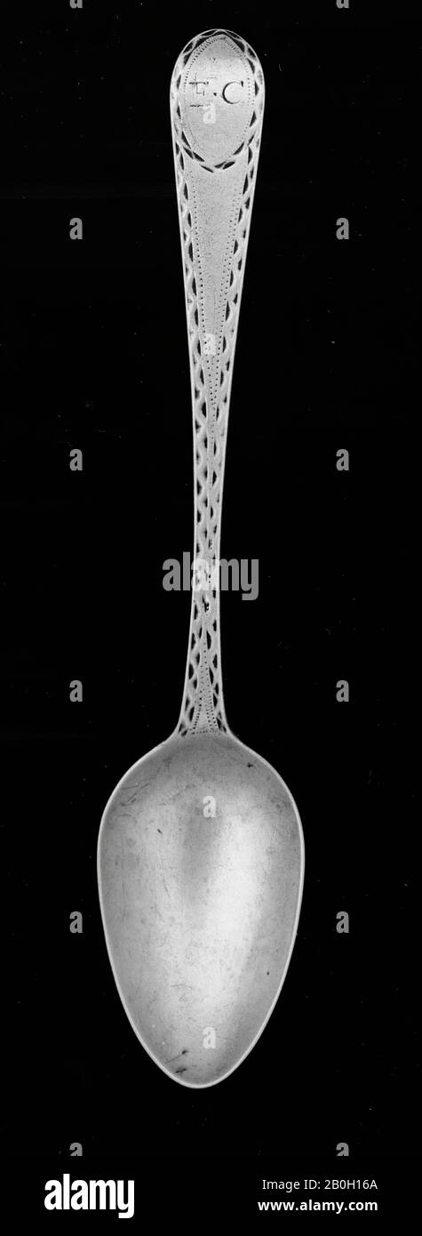 Garrett & Schanck, cuisine américaine, active 1745–1795, Tea Spoon, c. 1770, argent, Total : 4 3/4 po. (12,1 cm Banque D'Images