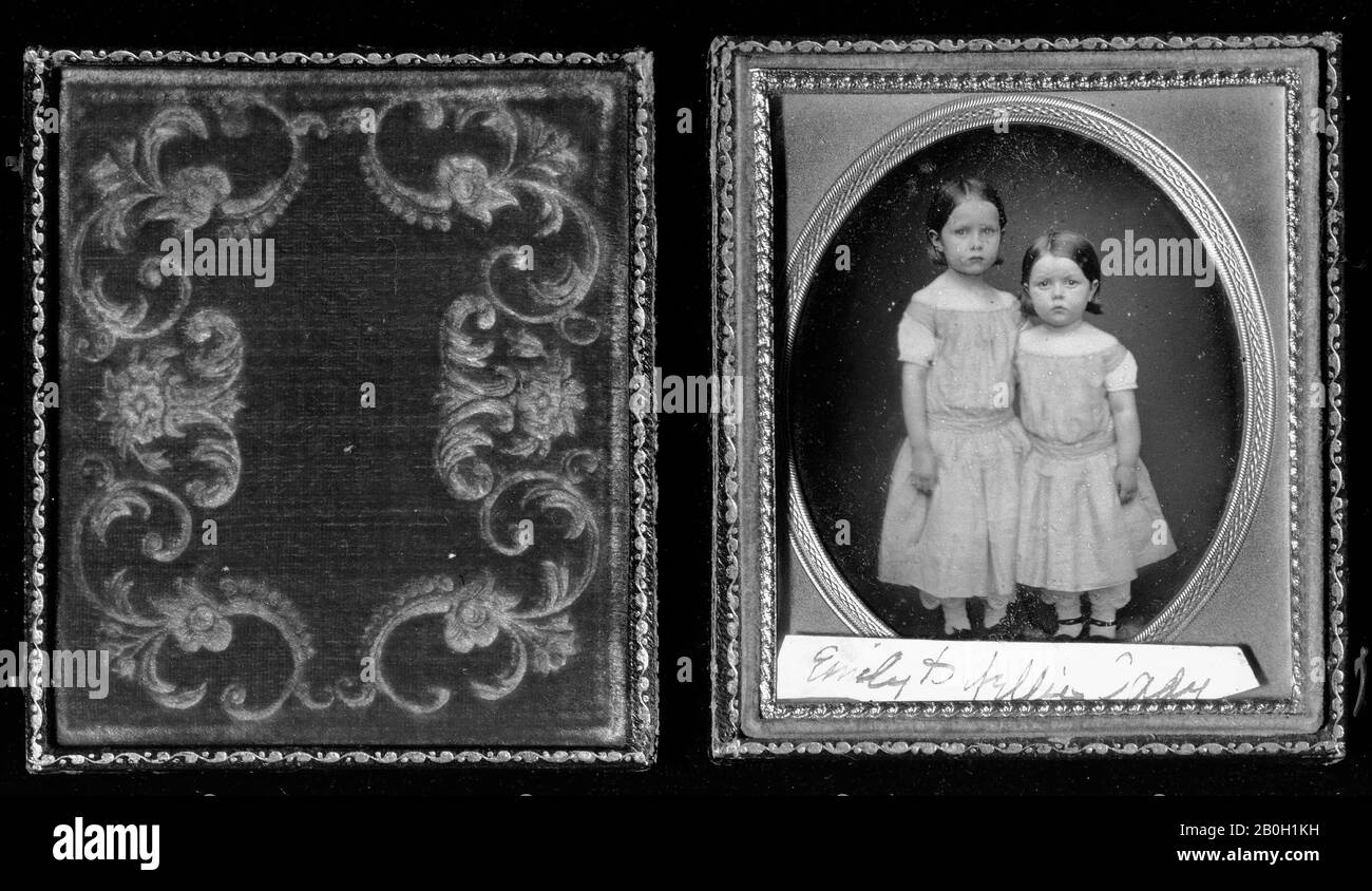 Inconnu, Emily et Nellie Cady comme jeunes filles, c. 1855, Daguerréotype, cas : 3 5/8 x 3 1/4 po. (9,2 x 8,2 cm Banque D'Images