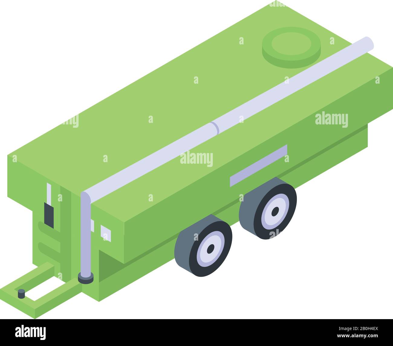 Icône de la citerne du tracteur, style isométrique Illustration de Vecteur