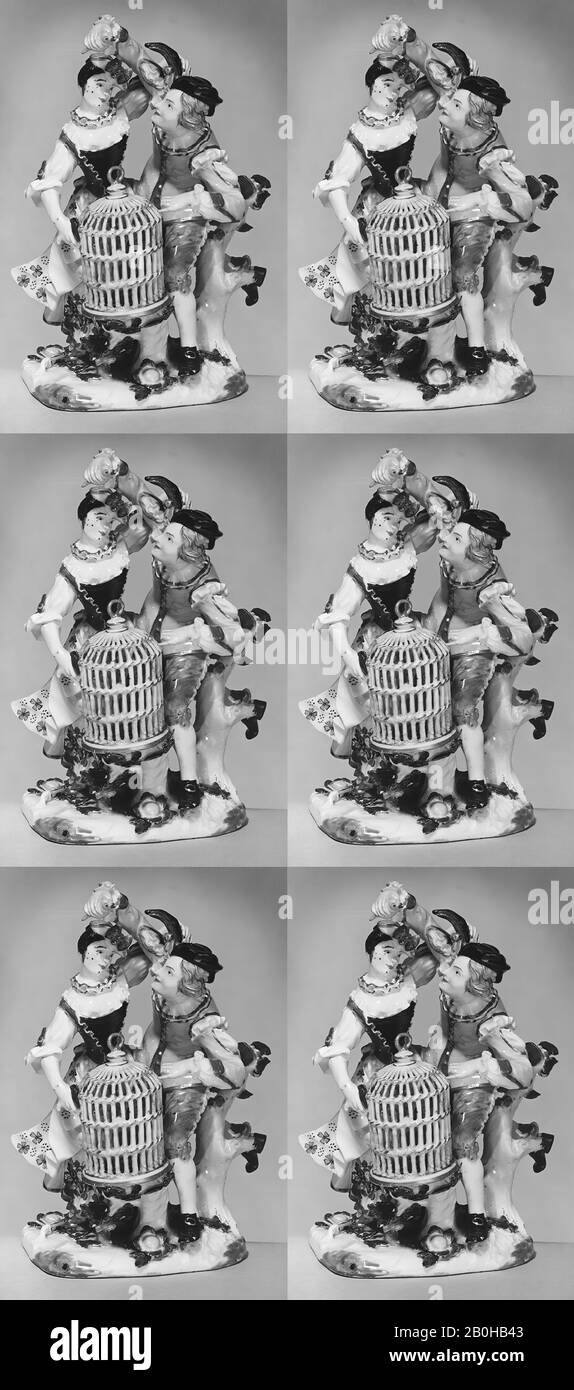 Meissen Manufactory, Harlequin Et Columbine, Allemand, Meissen, Meissen Manufactory (Allemand, 1710–Présent), Ca. 1741, allemand, Meissen, porcelaine à pâte dure, hauteur: 7 7/8 po. (20 cm), céramique-Porcelaine Banque D'Images