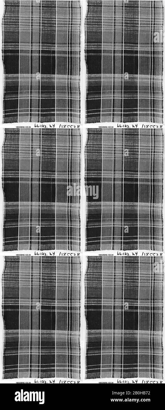 Pièce, Japon, XIXe siècle, Japon, coton, soie, 64 1/2 x 13 3/8 po. (163,83 x 34 cm), textiles teints Banque D'Images