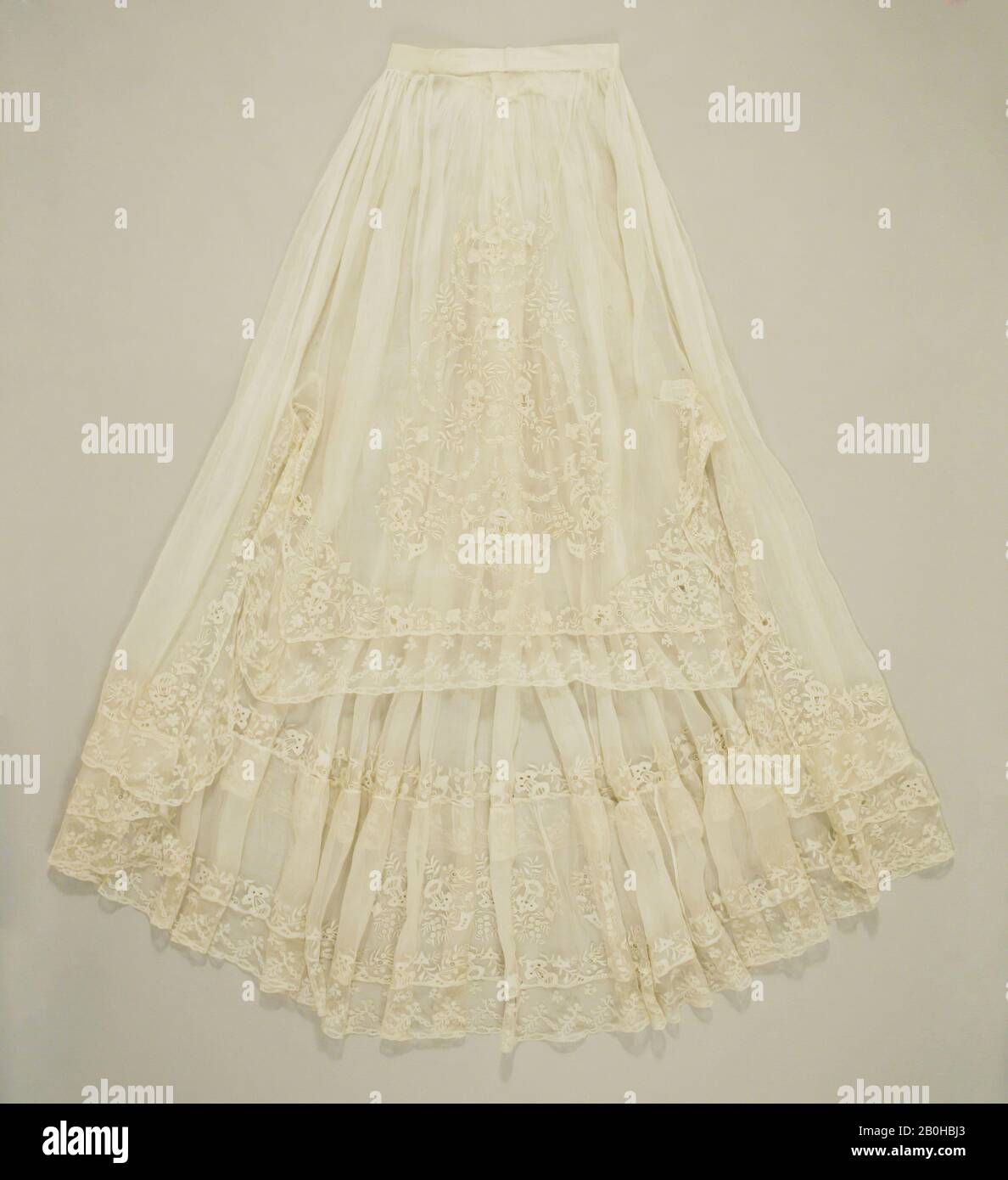 Robe Ancienne Fin XIXe Pour Poupée BB Jumeau, Gaultier - Organdi Dentelle