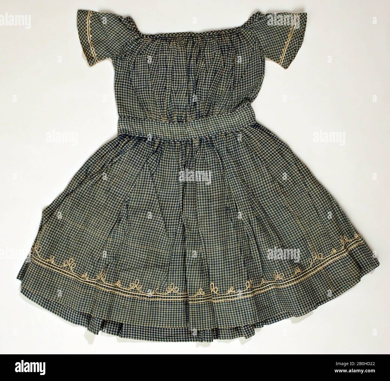 Robe, américaine, fin 1840–début 1850, américaine, coton Banque D'Images