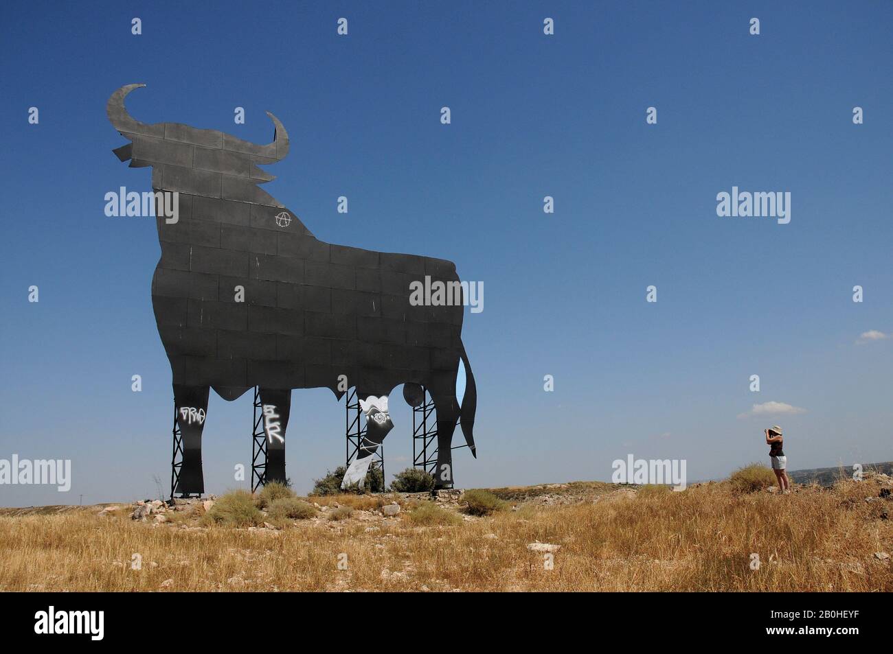 monegros, toro osborne, publicidad; bull; Banque D'Images