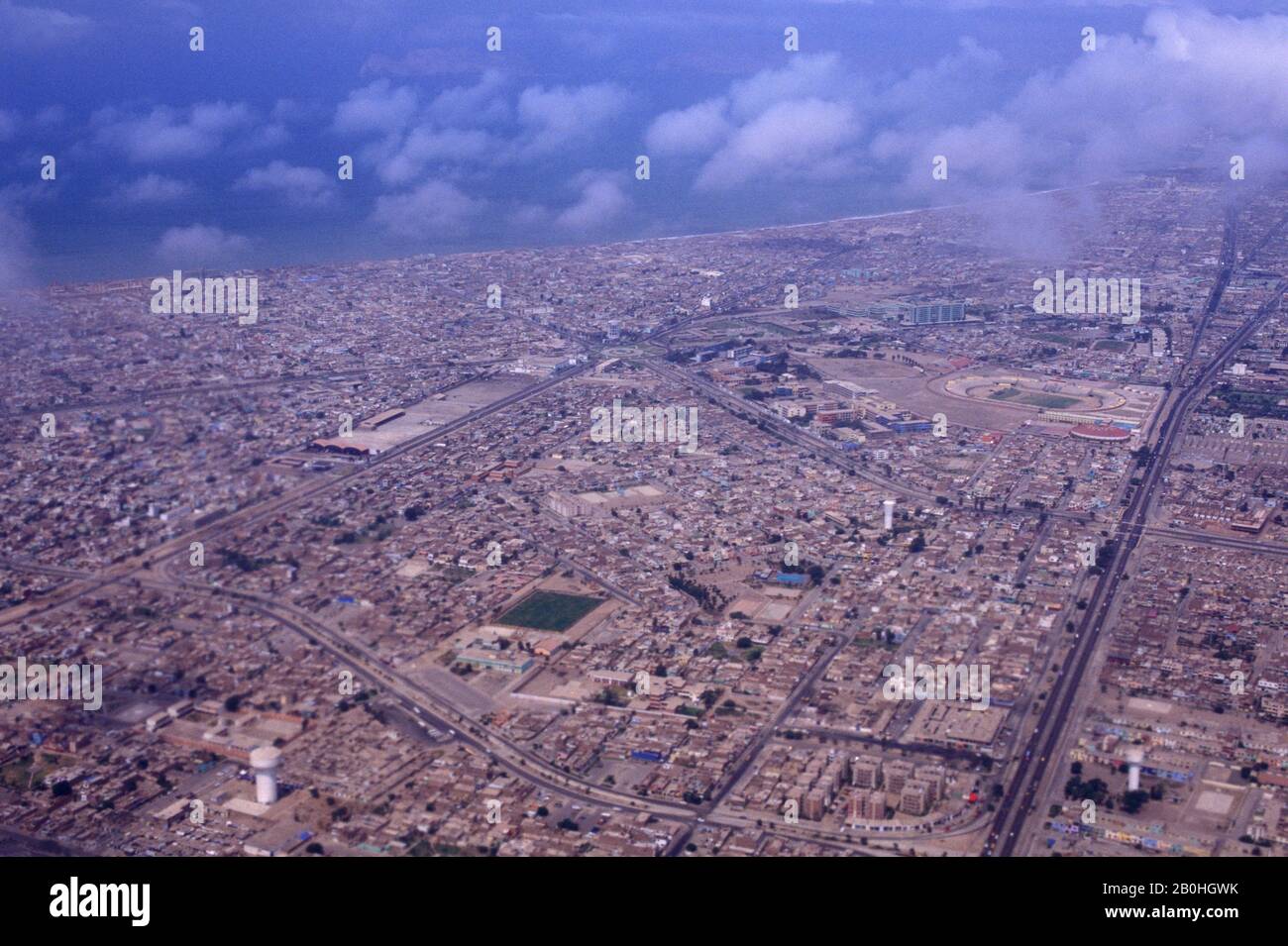 PÉROU, LIMA, VUE AÉRIENNE Banque D'Images