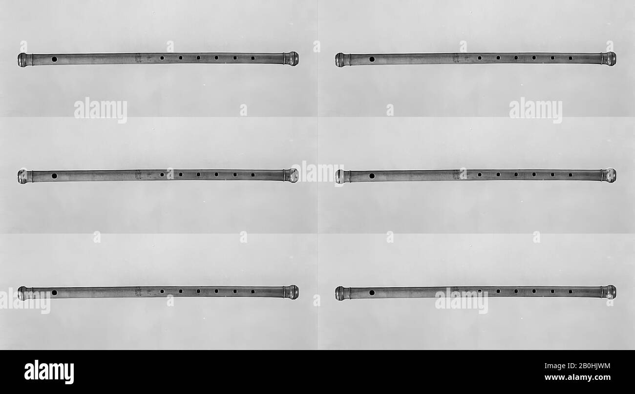 G. Walch, Schwegel en B, allemand (bavarois), G. Walch, 1750–70, Bavière, Allemagne, allemand (bavarois), Wood, L. : 38,1 cm (15 po), flûte à bec soufflé à l'aérophone (transversale) Banque D'Images