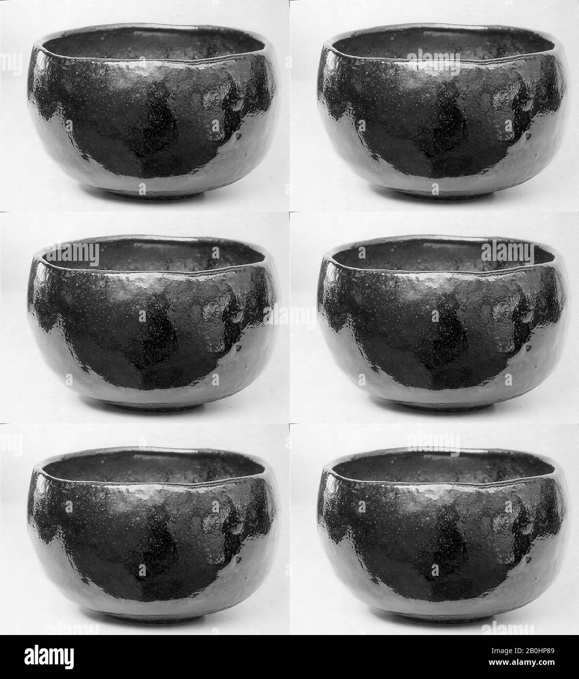 Tokunyu, Teabhid, Japon, période Edo (1615–1868), Tokunyu (japonais, mort CA. 1775), ca. 1770, Japon, Poterie avec glaçure noire (Raku ware), Diam. 4 3/8 in. (11,1 cm), céramique Banque D'Images
