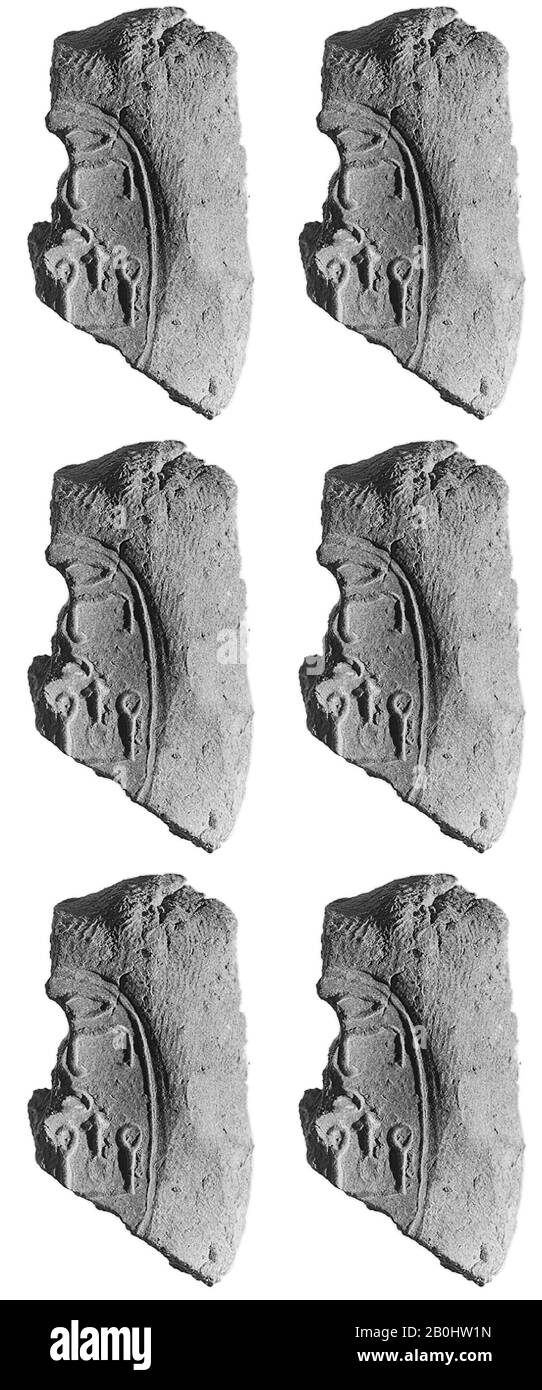 Phoque, Royaume Du Milieu, Dynastie 12–13, Ca. 2030–1640 C.-B., D'Égypte, région de Memphite, Lischt South, au sud du tombeau d'Imhotep, au nord du pont-jetée royal, 1930–31, argile (non tiré), 13/16 x 9/16 in. (2 x 1,5 cm Banque D'Images