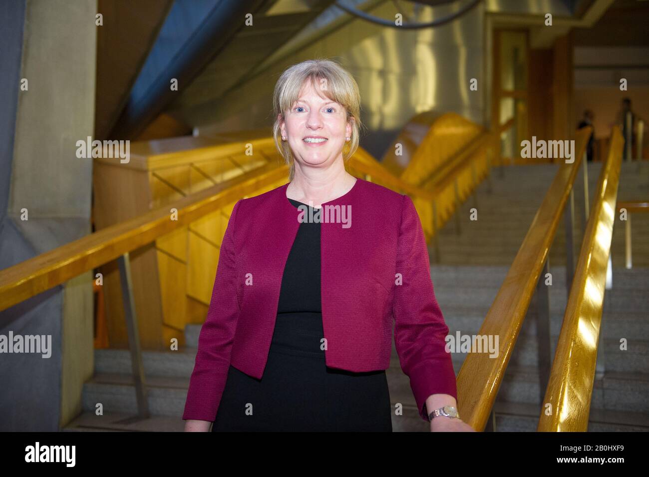 Édimbourg, Royaume-Uni. 20 février 2020. Photo : Shona Robison MSP - ancienne Cabinet et secrétaire du Cabinet pour la santé et le sport jusqu'en juin 2018, vu après l'heure de la décision au Parlement écossais à Holyrood, à Édimbourg. Crédit : Colin Fisher/Alay Live News Banque D'Images