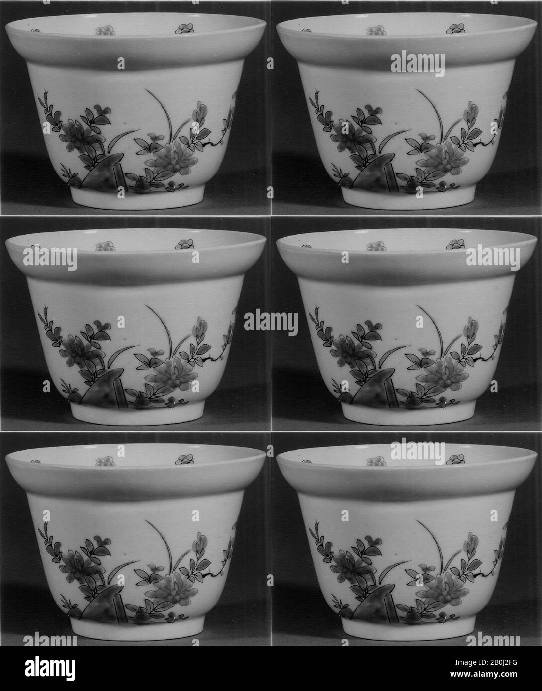 Tasse, Japon, XVIIe siècle, Japon, Porcelaine peinte en émail polychrome verglaçé (Arita ware, type Kakiemon), H. 2 3/8 in. (6 cm) ; diam. 3 5/8 po. (9,2 cm), céramique Banque D'Images