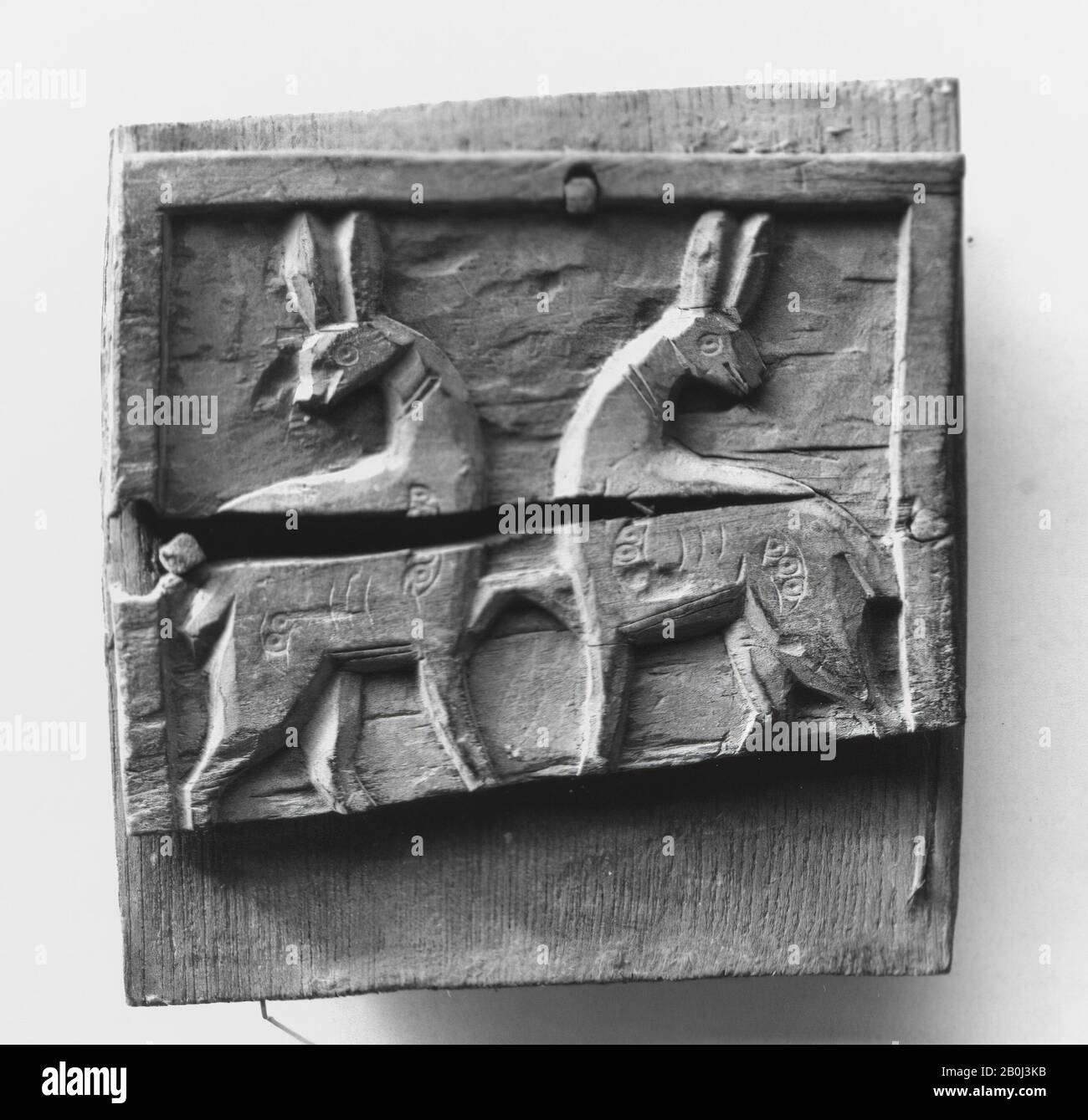 Panneau, XIe siècle, Attribué à l'Egypte, Bois; sculpté, Bois Banque D'Images