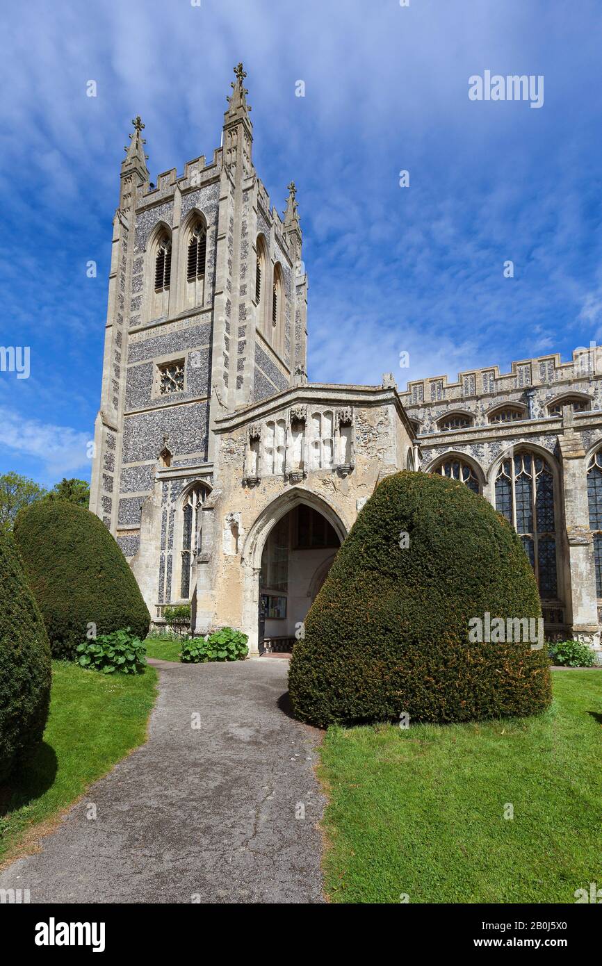 Église Sainte-Trinité, long Melford, Suffolk Banque D'Images