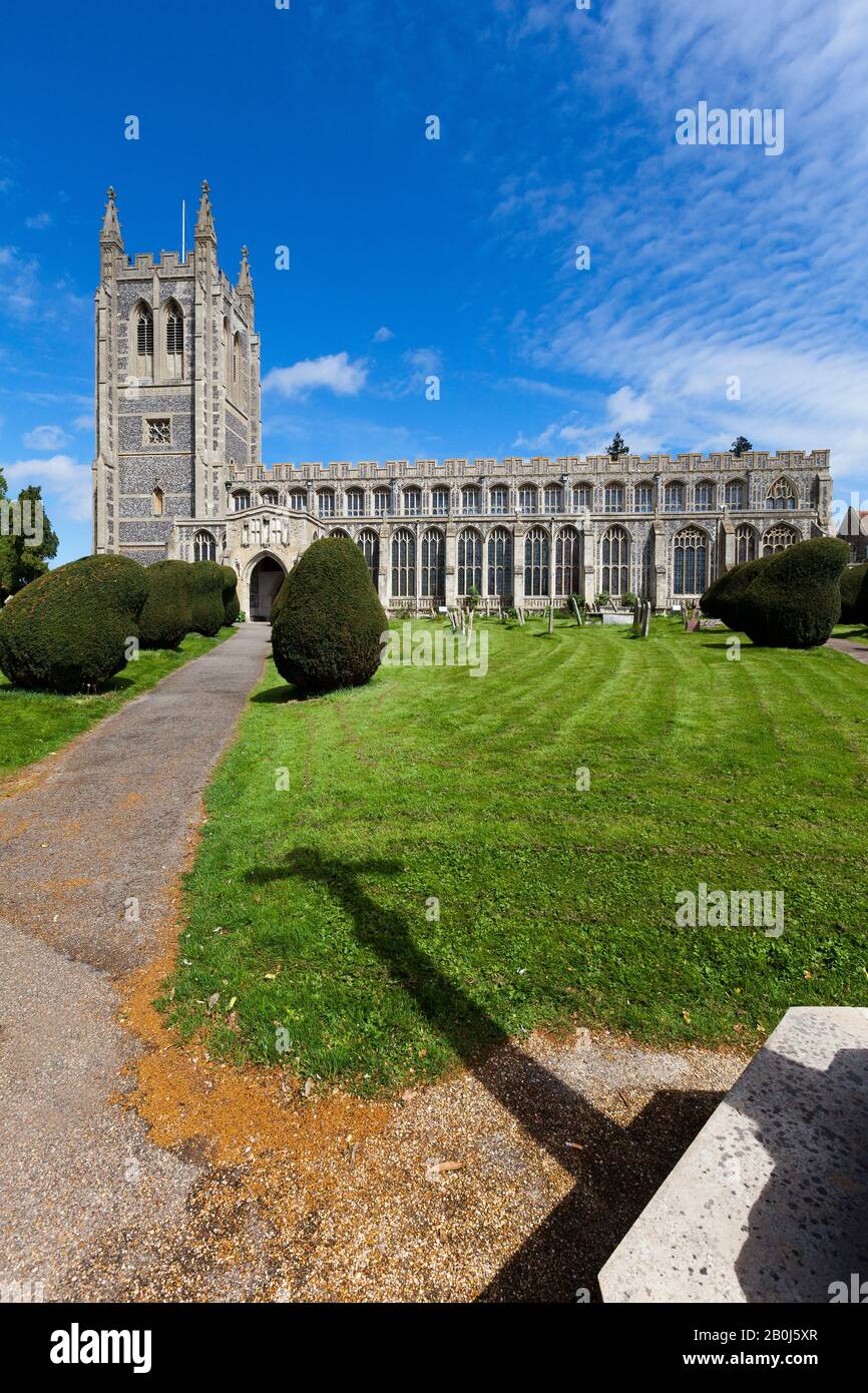 Église Sainte-Trinité, long Melford, Suffolk Banque D'Images