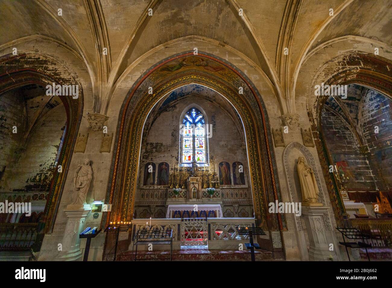 Chapelle latérale de l'asbasilique Sainte-Pierre, Avignon, Provence Banque D'Images