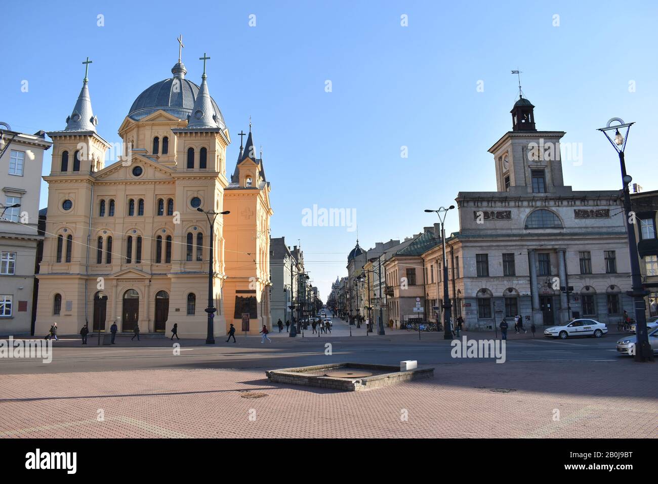 ville polonaise lodz piotrkowska Banque D'Images