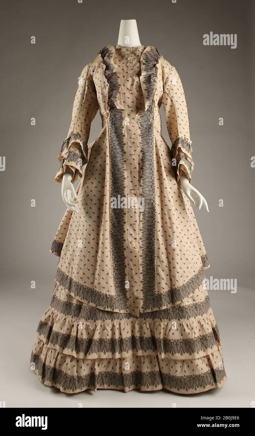 Robe du matin, américaine, 1872–74, américaine, coton Banque D'Images