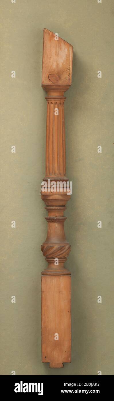 Balustre, britannique, milieu du XVIIIe siècle, britannique, Deal, hauteur : 26 1/2 po. (67,3 cm), travail du bois Banque D'Images