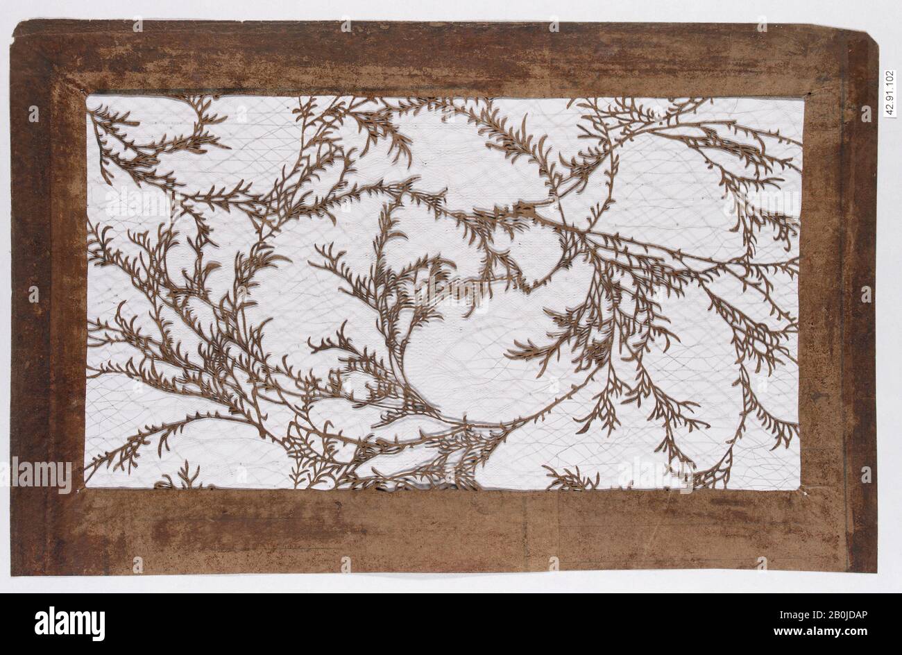 Pochoir, Japon, XIXe siècle, Japon, papier, soie, 10 5/8 x 16 3/4 in. (27 x 42,5 cm), pochoirs Banque D'Images