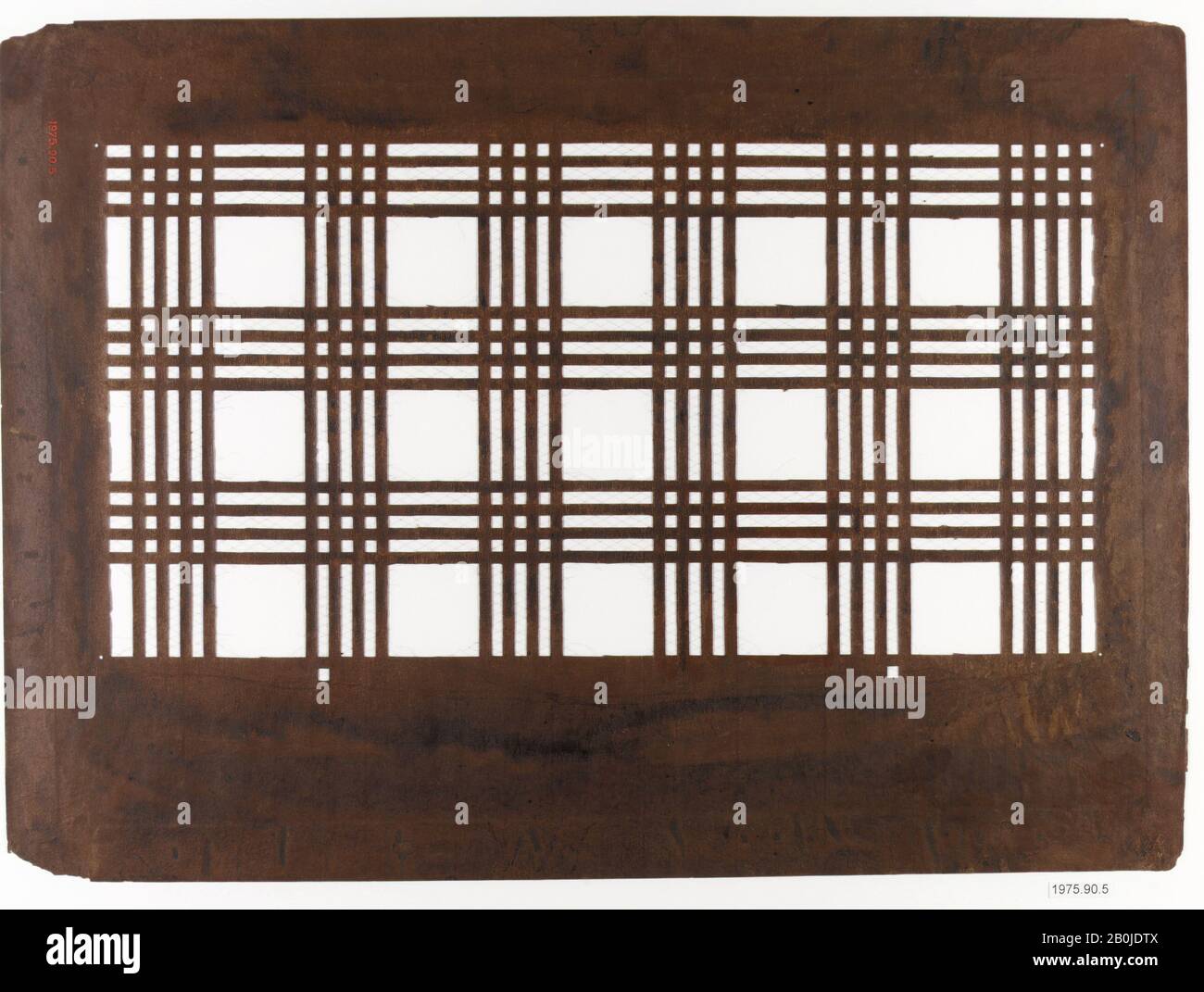 Pochoir, Japon, fin du XIXe au début du XXe siècle, Japon, papier, soie, 17 x 12 1/2 po. (43,18 x 31,75 cm), pochoirs Banque D'Images