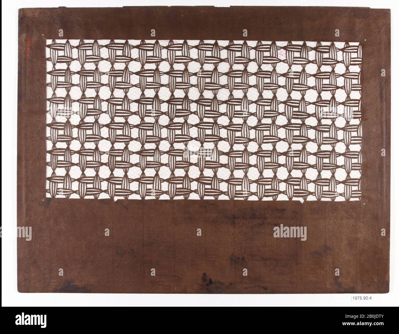 Pochoir, Japon, fin du XIXe au début du XXe siècle, Japon, papier, soie, 17 x 12 1/2 po. (43,18 x 31,75 cm), pochoirs Banque D'Images