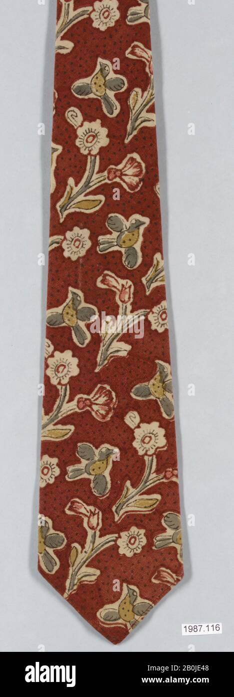 Cravate homme, Japon, XXe siècle, Japon, laine, 55 x 3 po. (139,70 x 7,62 cm), Textiles Peints et Imprimés Banque D'Images