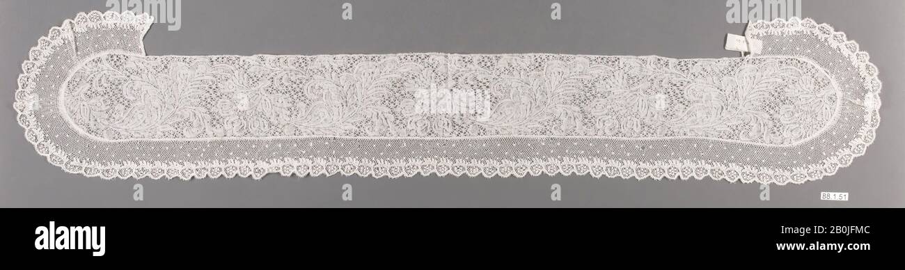 Collier, flamand, début du XVIIIe siècle, flamand, dentelle Bobbin, 55,9 cm, textiles-lacets Banque D'Images