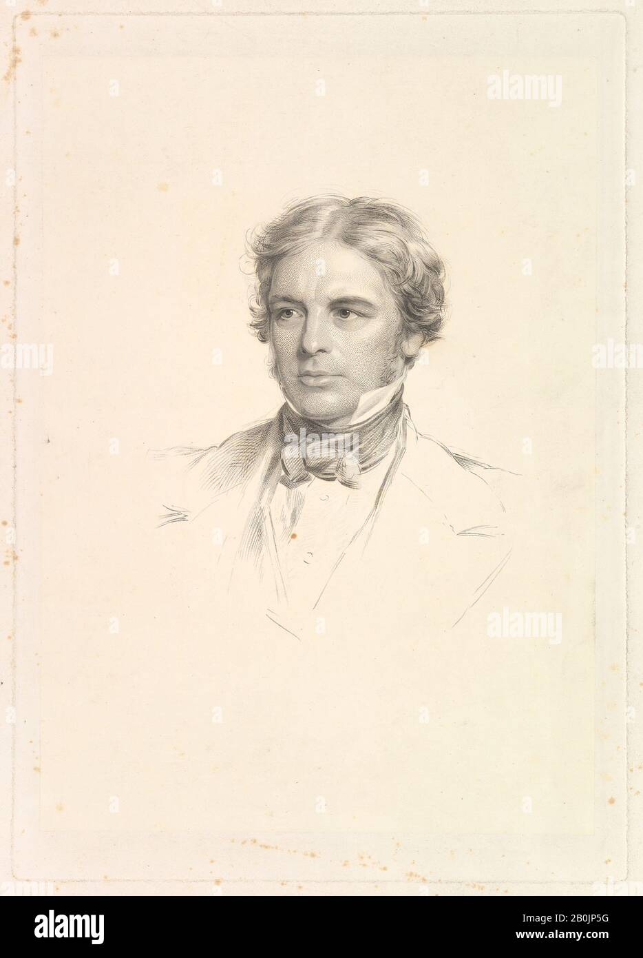 Après George Richmond, Portrait De Michael Faraday, Après George Richmond (British, Brompton 1809–1896 Londres), William Holl, The Jeune (British, Plaistow 1807–1871 Londres), Michael Faraday (British, 1791–1867), 1852, Gravure À Crépi, Plaque : 12 15/16 × 9 Po. (32,8 × 22,8 cm), feuille : 17 3/8 × 11 5/8 in. (44,1 × 29,5 cm), tirages Banque D'Images