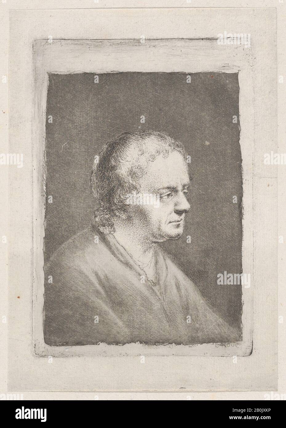 Christian Bernhard Rode, Portrait De Christian Bernhard Rode, Le Père De L'Artiste, Christian Bernhard Rode (Allemand, Berlin 1725–1797 Berlin), Ca. 1756, Etching et lavis; premier état de deux, feuille: 8 1/16 × 5 11/16 po. (20,5 × 14,5 cm), plaque : 6 11/16 × 4 5/8 in. (17 × 11,8 cm), tirages Banque D'Images