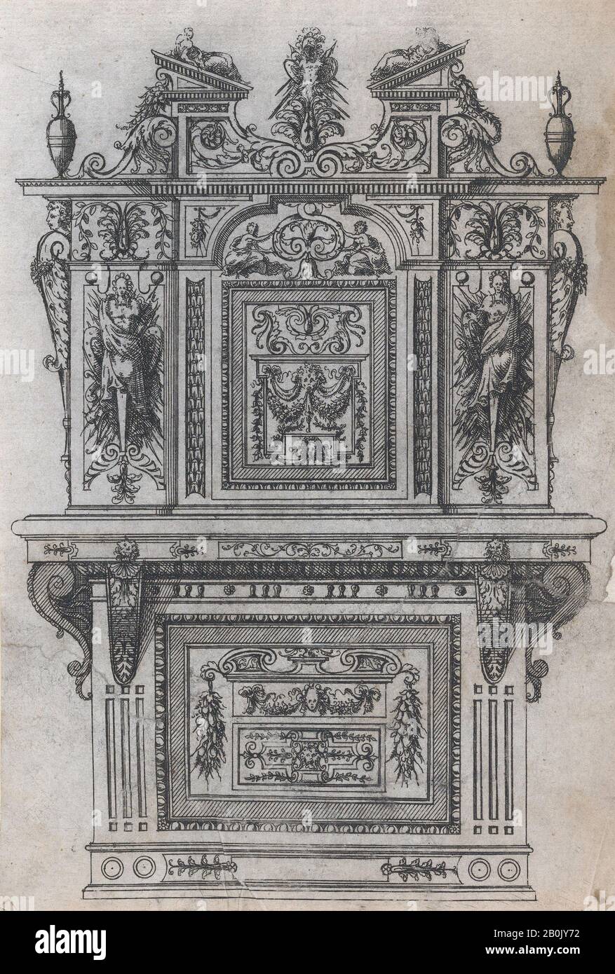 Jacques Androuet Du Cereau, Mobilier Design, Meubles, Jacques Androuet Du  Cereau (Français, Paris 1510/12–1585 Annecy), 1565–70, Gravure, Feuille : 7  5/8 × 5 1/8 Po. (19,3 × 13 cm), tirages Photo Stock - Alamy