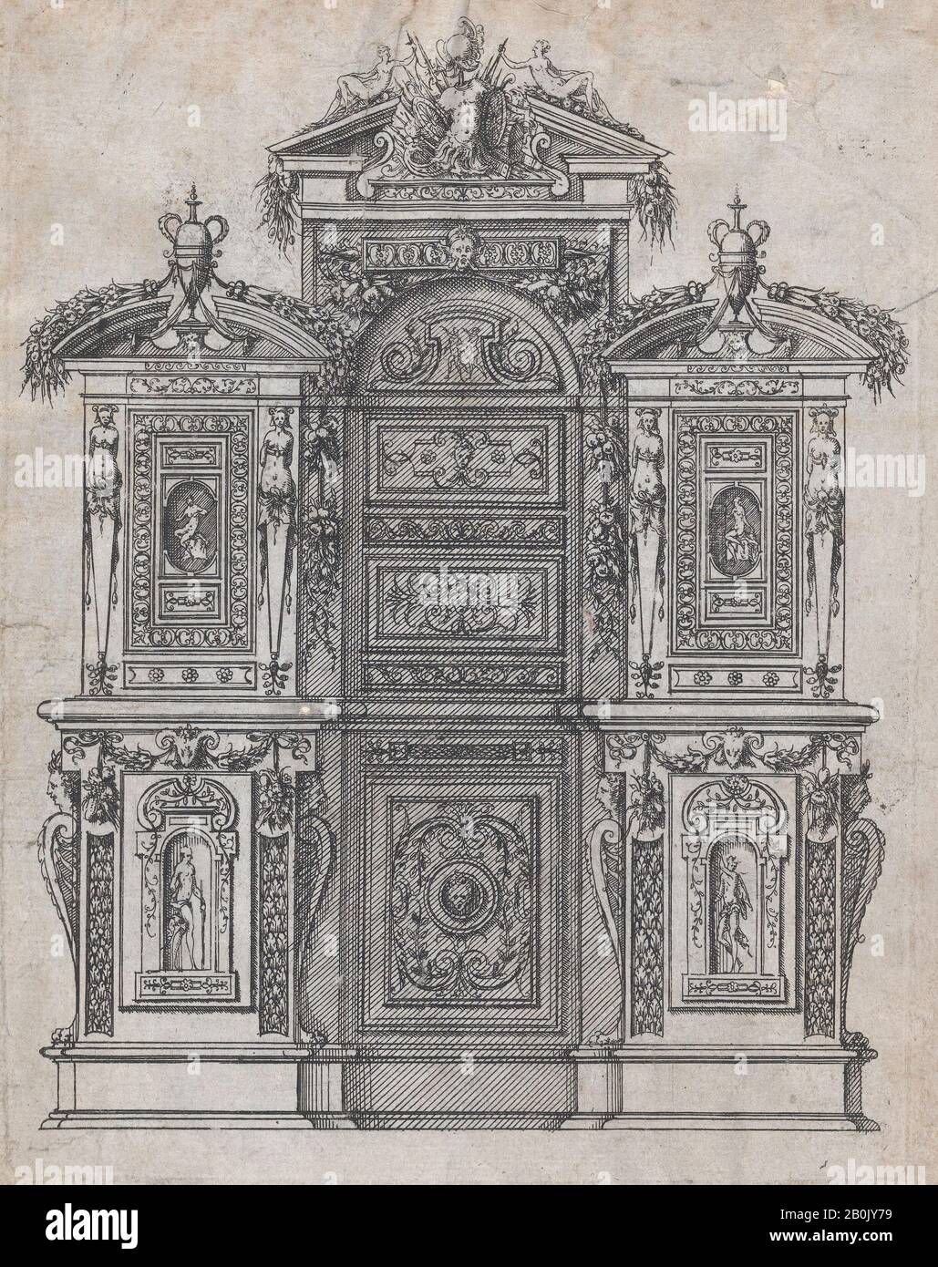 Jacques Androuet Du Cereau, Mobilier Design, Meubles, Jacques Androuet Du  Cereau (Français, Paris 1510/12–1585 Annecy), 1565–70, Gravure, Feuille : 7  5/8 × 5 7/8 Po. (19,3 × 14,9 cm), tirages Photo Stock - Alamy