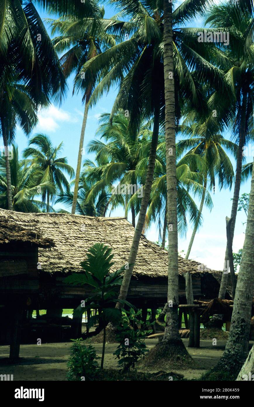 PAPOUASIE-NOUVELLE-GUINÉE, SEPIK RIVER, MAISON DE L'ESPRIT Banque D'Images