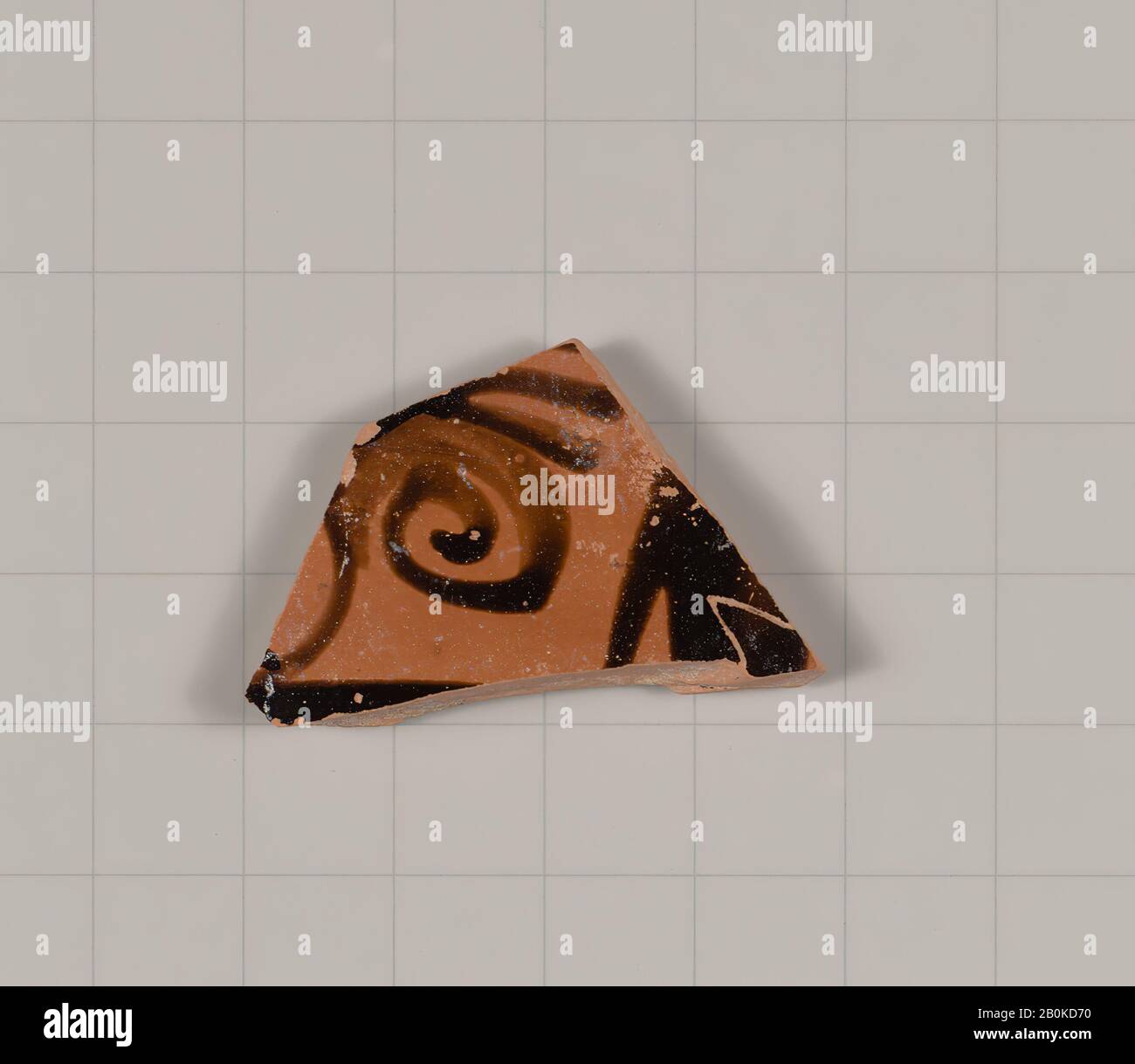 Fragment de terre cuite d'un kylix (tasse à boire), grec, Attique, archaïque, date fin du sixième siècle avant J.-C., grec, Attique, Terre Cuite; figure noire, Vases Banque D'Images