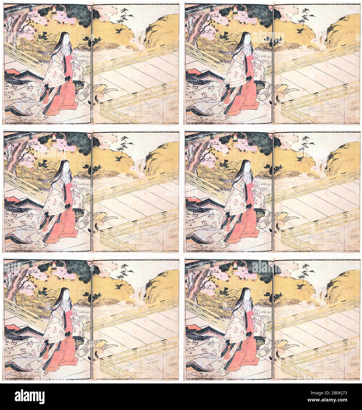 Utagawa Toyokuni I, Livre Illustré de la mode actuelle, Japon, période Edo (1615–1868), Utagawa Toyokuni I (japonais, 1769–1825), 1802, Japon, Deux volumes; livre imprimé en blocs de bois polychrome; encre et couleur sur papier, Chacun : 8 1/2 × 6 1/16 × 1/2 po. (21,6 × 15,4 × 1,3 cm), Livres Illustrés Banque D'Images